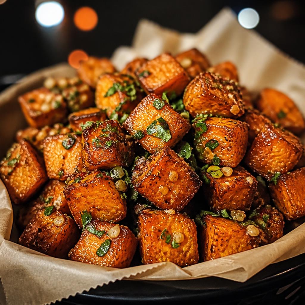 Garlic Sweet Potato Bites